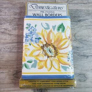Sunflower Dream Wall Paper Border 5 Yards (1 Qty) By Domestications Pre-Pasted